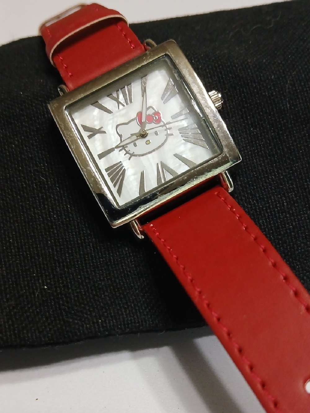 Hello Kitty Square Dial Watch with Pink Strap (Character Face)